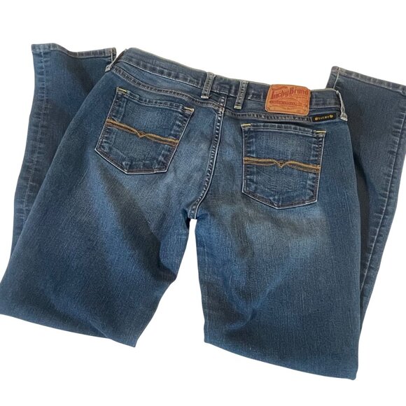 Lucky Brand Womens Sweet Straight Jeans Size 6 Inseam 28 Blue Denim - Picture 1 of 8